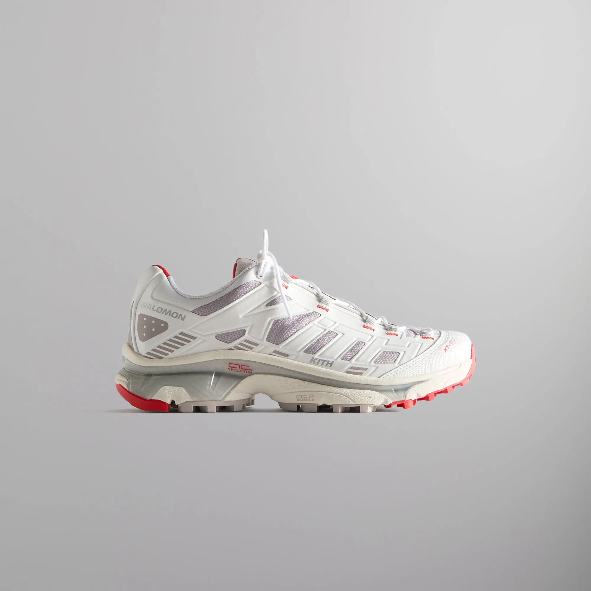 Kith for Salomon XT-4K - Bright White / Ashes of Roses / Fiery Red sold by Kith
