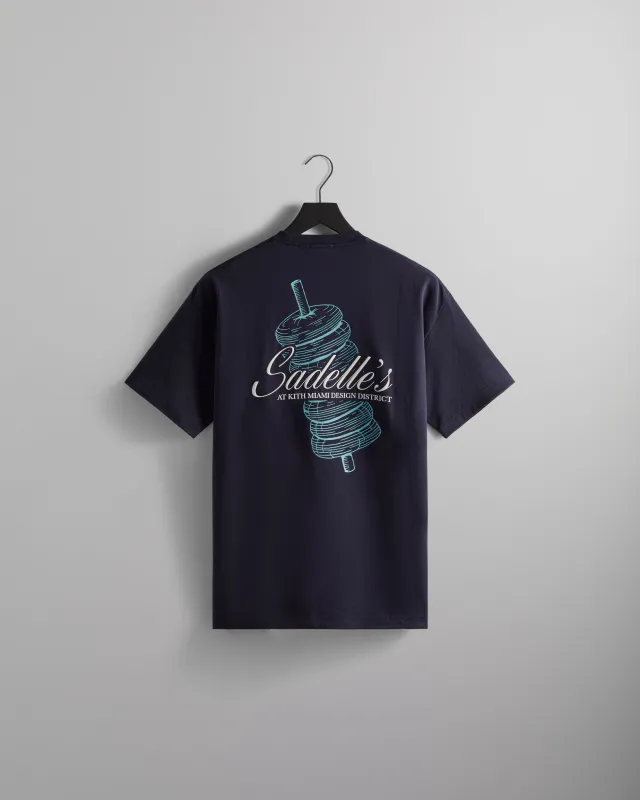 Kith for Sadelle's Miami Bagel Stick Tee - Nocturnal sold by Kith