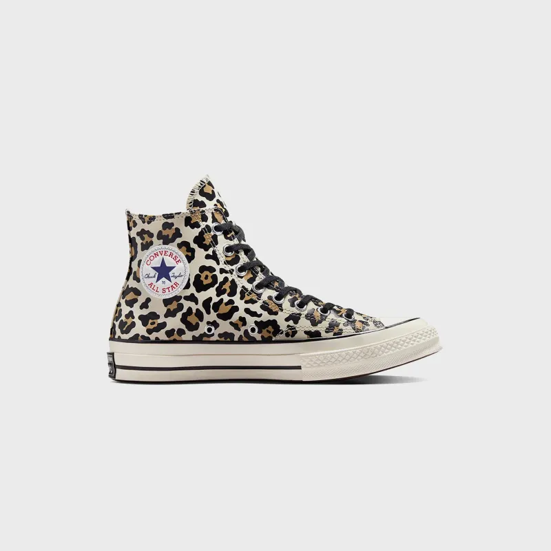 Converse Chuck 70s Glow-In-The-Dark Leopard Print - Egret / Light Fawn / Black made by Converse