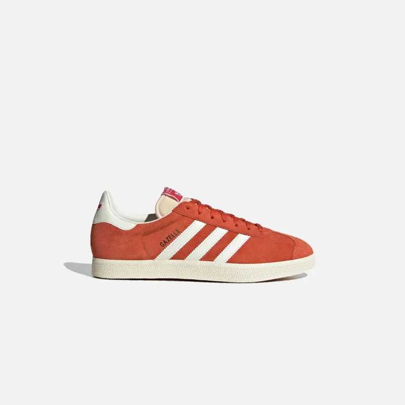 adidas Originals Gazelle - Preloved Red / Off White / Cream White sold by Kith