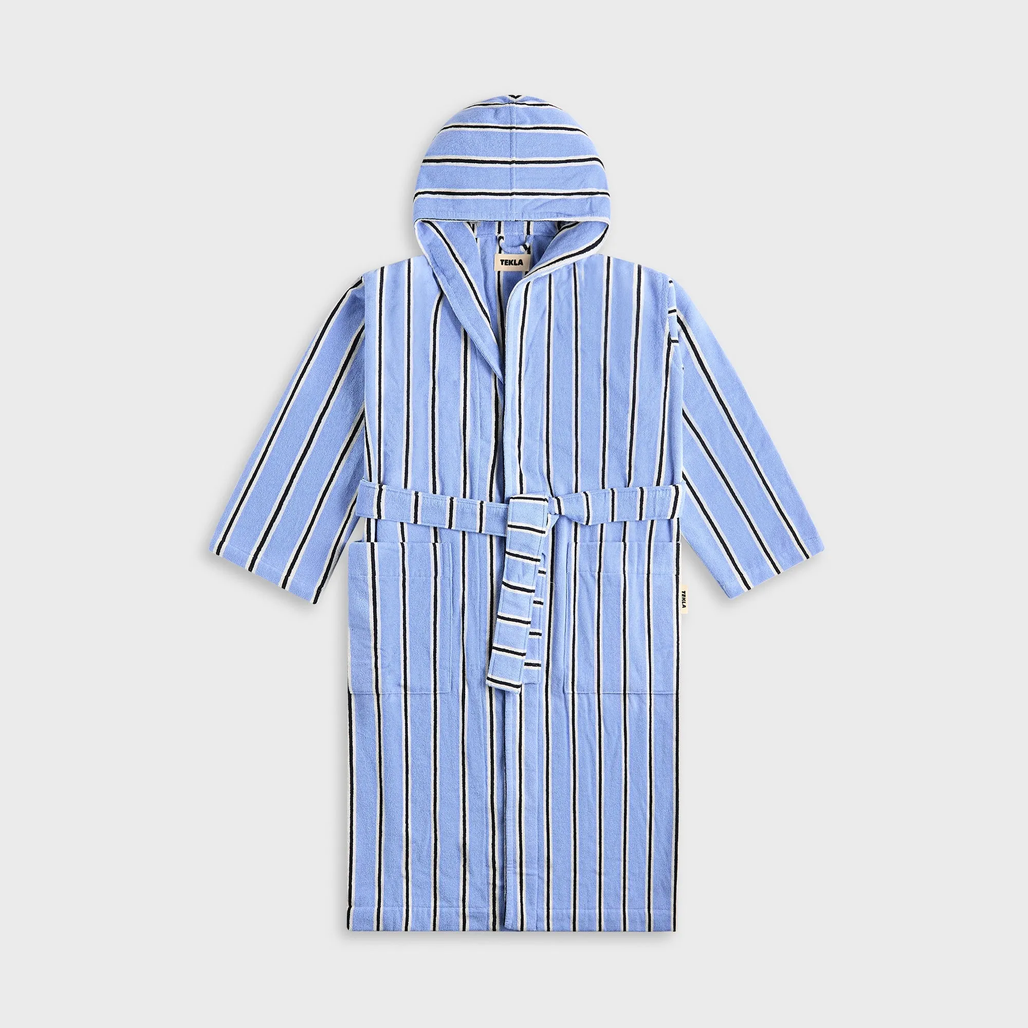 Tekla Hooded Bathrobe - Bassett Stripes sold by Kith