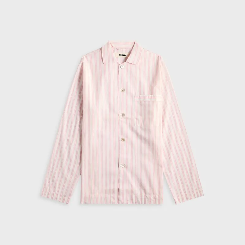 Tekla Cotton Poplin Pyjama Shirt - Hatty Stripes sold by Kith