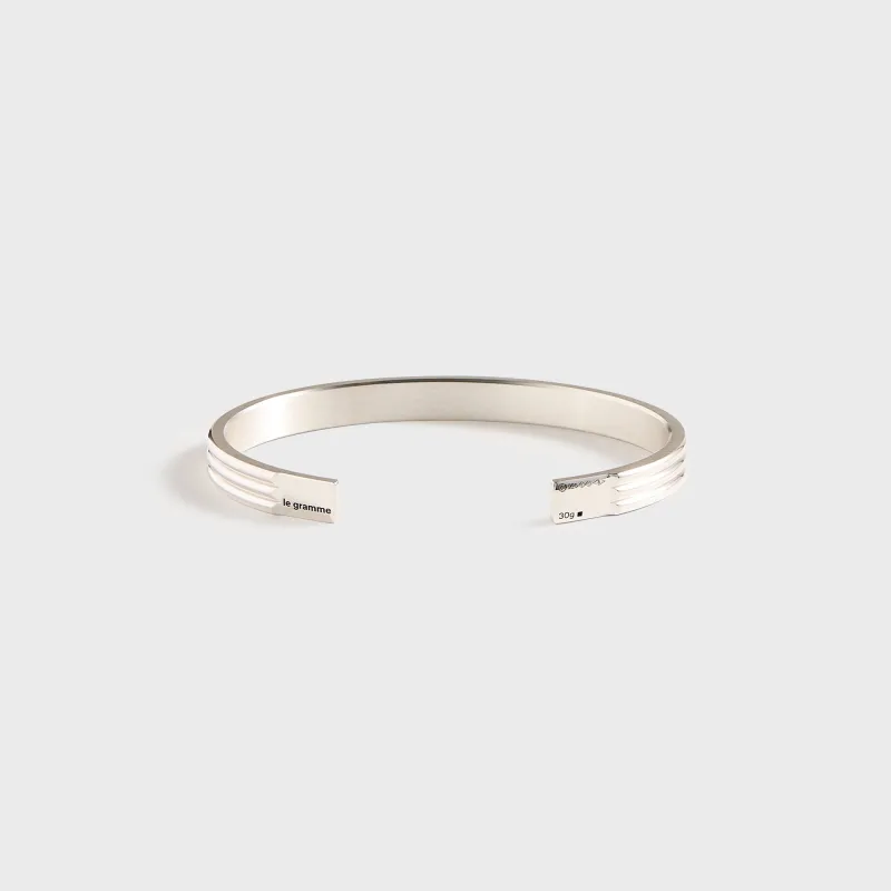 Le Gramme 30 Grammes Godron Bracelet Polished - Silver sold by Kith