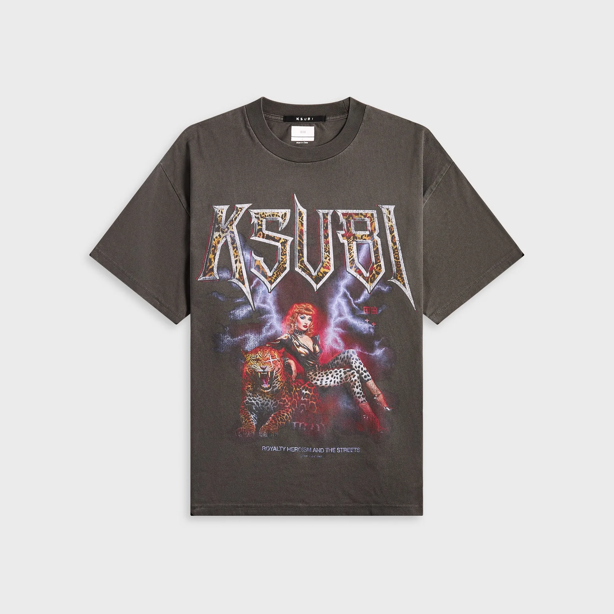 Ksubi Kingdom Ekcess Short Sleeve Tee - Faded Black sold by Kith