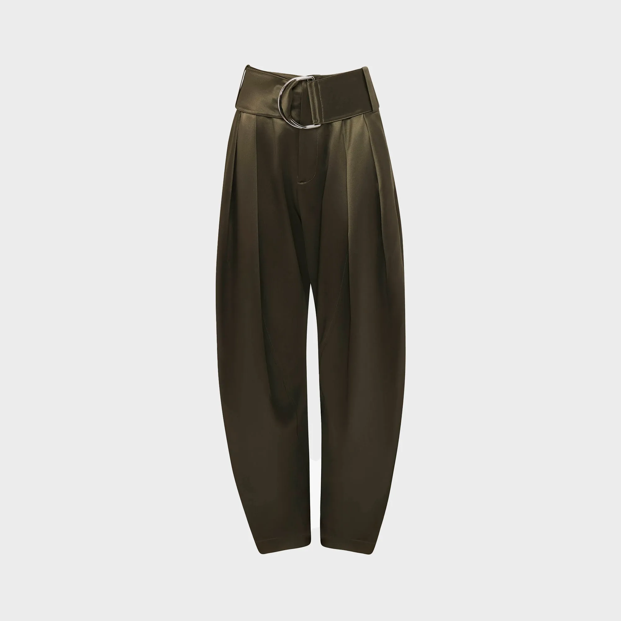 JW Anderson Pleated D Ring Trousers - Khaki sold by Kith
