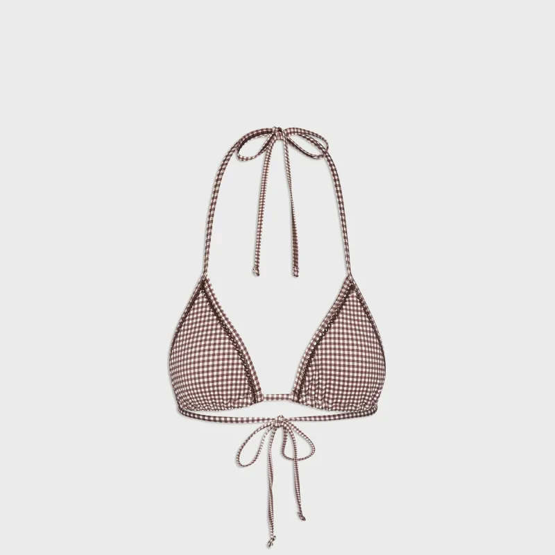 Frankies Bikinis x Bella Hadid Nick Top - Dream Eyelet Gingham sold by Kith