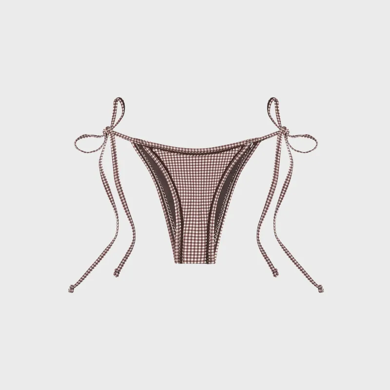 Frankies Bikinis x Bella Hadid Mackenzie Bottom - Dream Eyelet Gingham sold by Kith