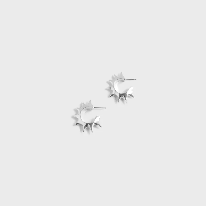 Faris Spina Hoops - Silver sold by Kith