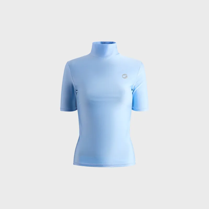 Coperni High Neck Fitted Top - Blue sold by Kith