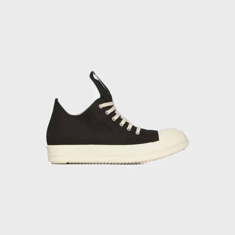 Rick Owens Low Sneaks Scarpe - Denim Black / Milk sold by Kith