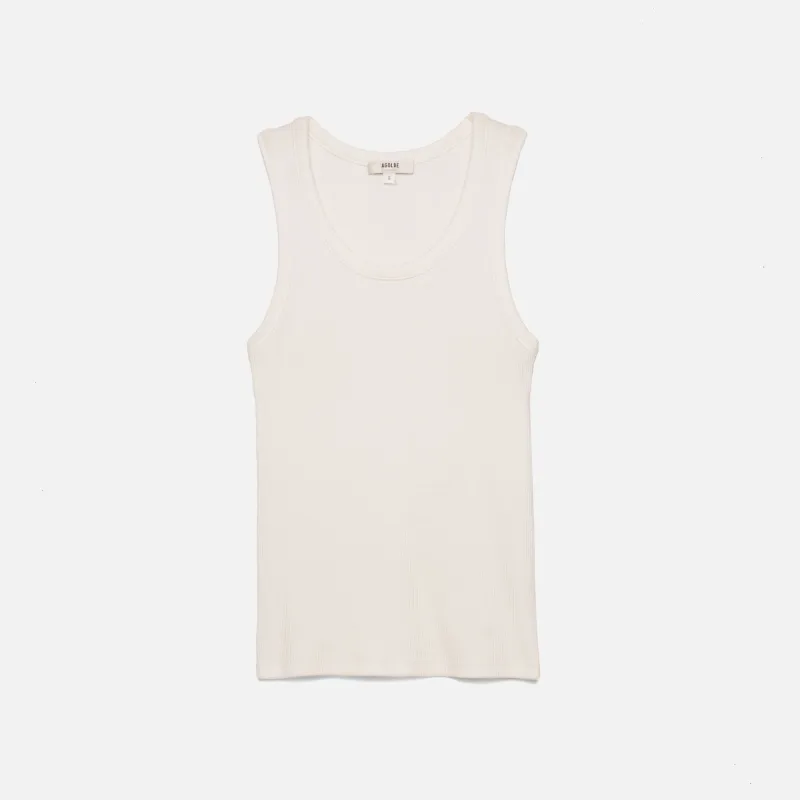 Agolde Poppy Tank - White sold by Kith