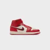 Nike Air Jordan 1 Mid - Sail / Team Red / Varsity Red sold by Kith