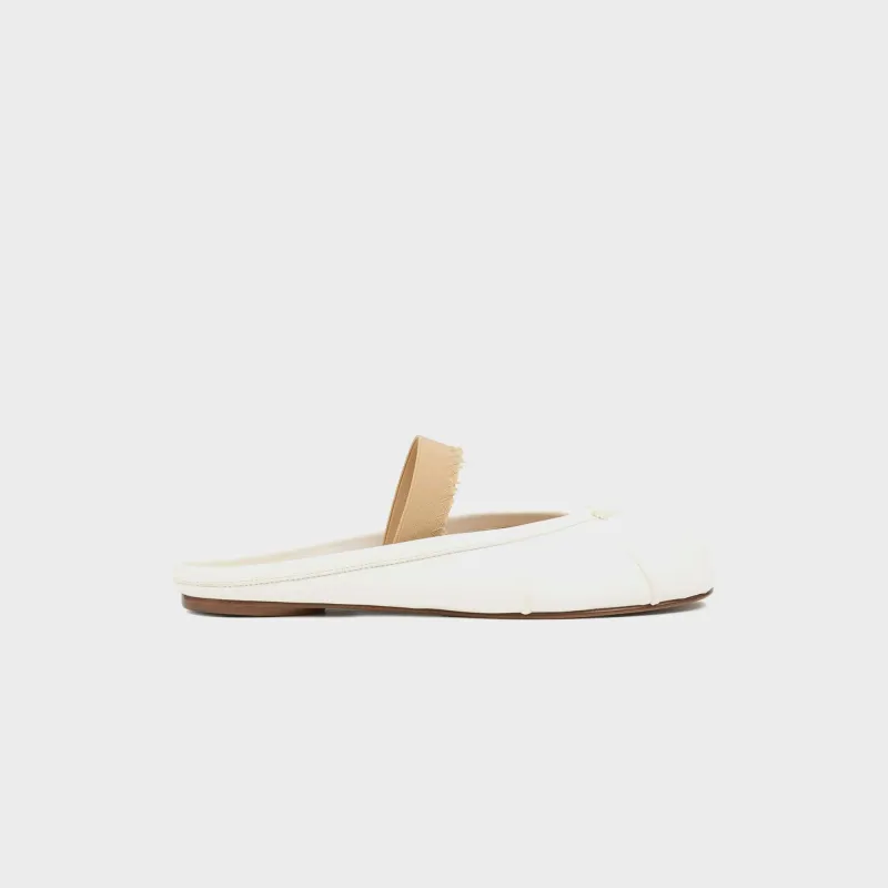 Maison Margiela Tabi Ballerina Mule Elastic Band - White sold by Kith