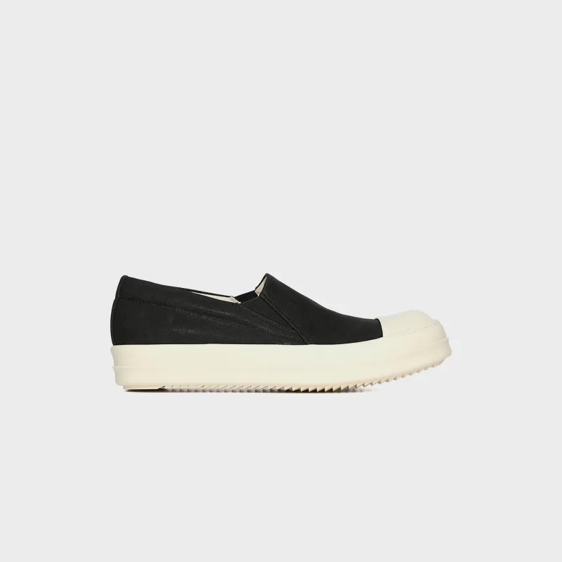 Rick Owens Boat Sneaks Scarpe - Denim Black / Milk / Milk sold by Kith