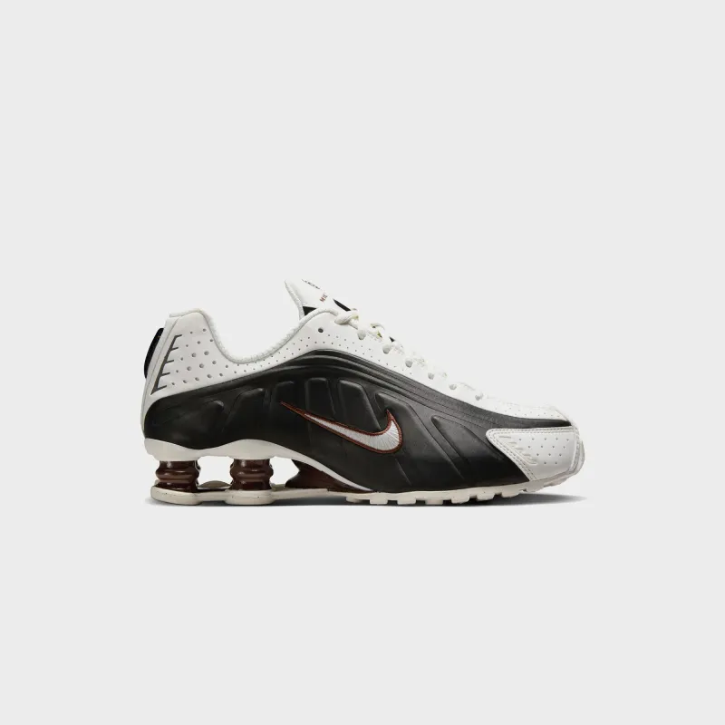 Nike WMNS Shox R4  - Sail / Black / Fauna Brown / Sail sold by Kith