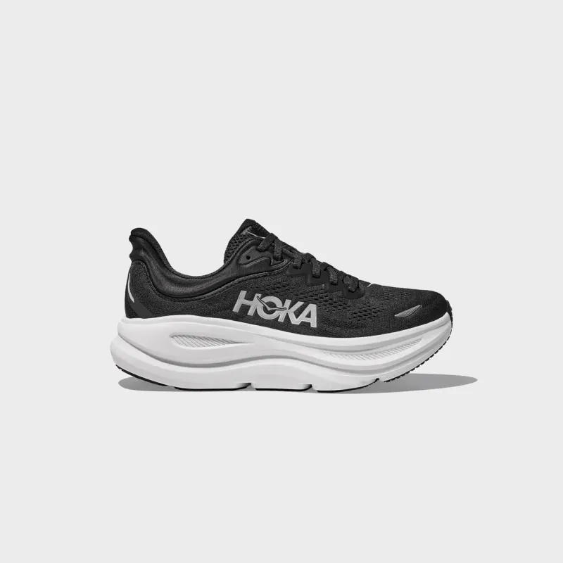 HOKA WMNS Bondi 9 - Black / White sold by Kith