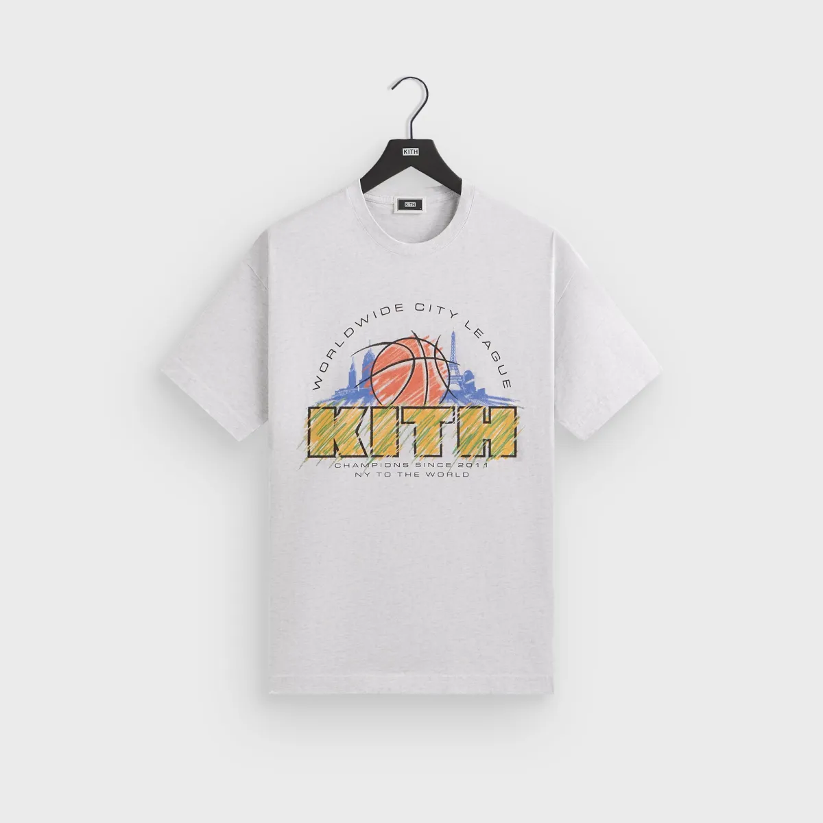 Kith City League Vintage Tee - Light Heather Grey sold by Kith