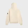 Stone Island Malfile Fleece Garment Dyed Old Effect Zip Hoodie - Biege sold by Kith