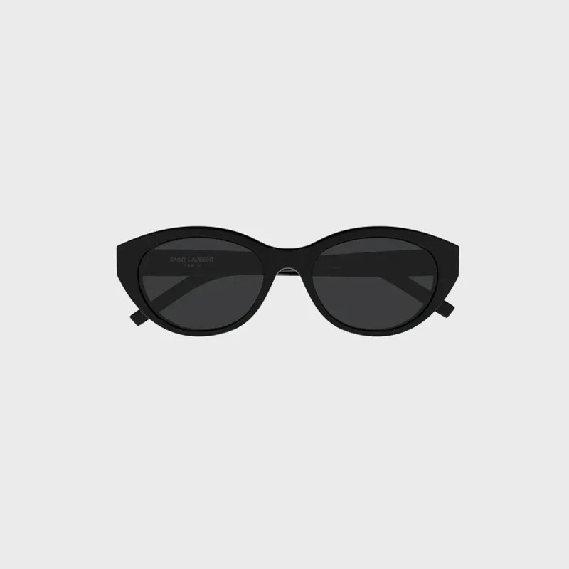 Saint Laurent Oval Frames - Black sold by Kith