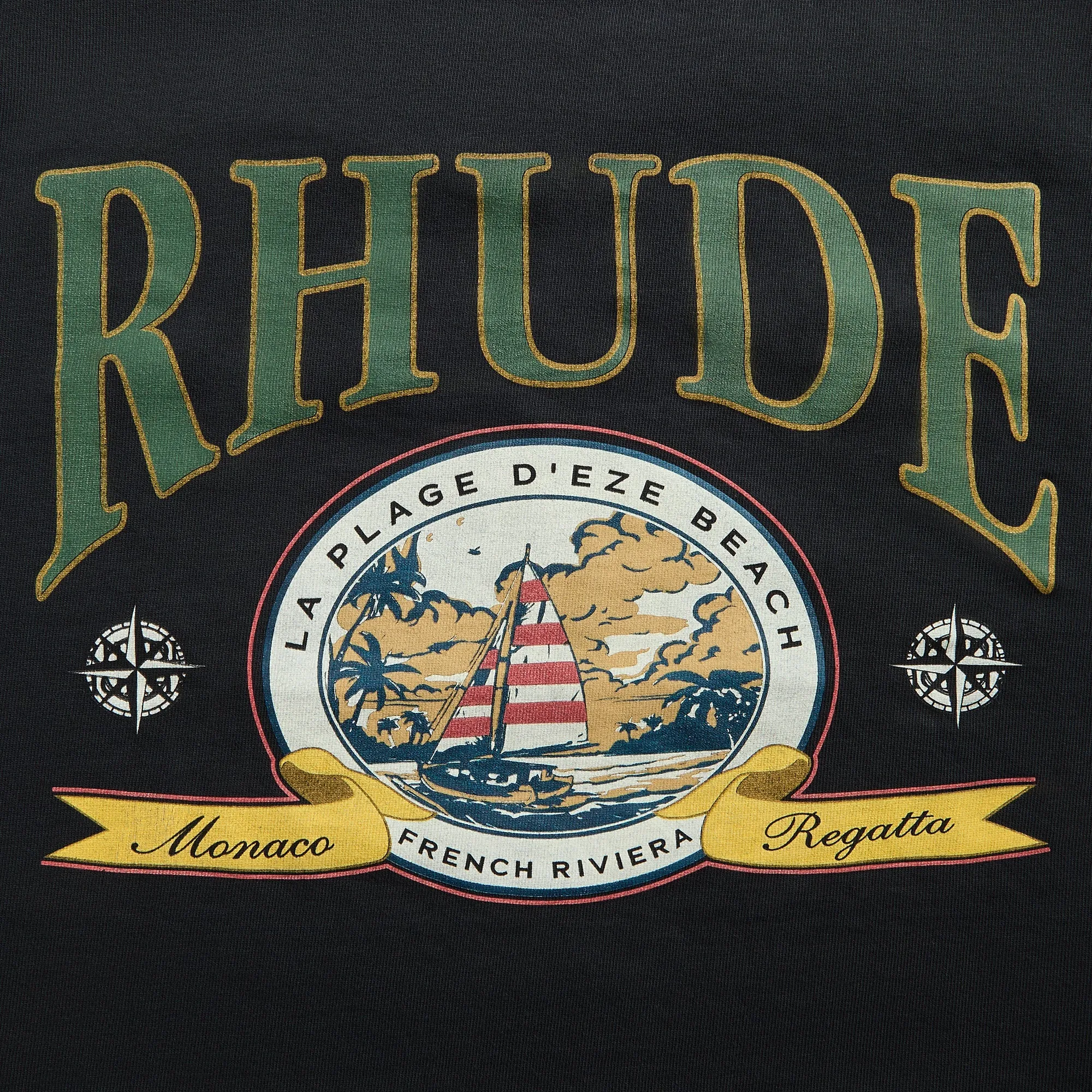 Rhude Monaco Regatta Tee - Vintage Black sold by Kith product image thumbnail 3