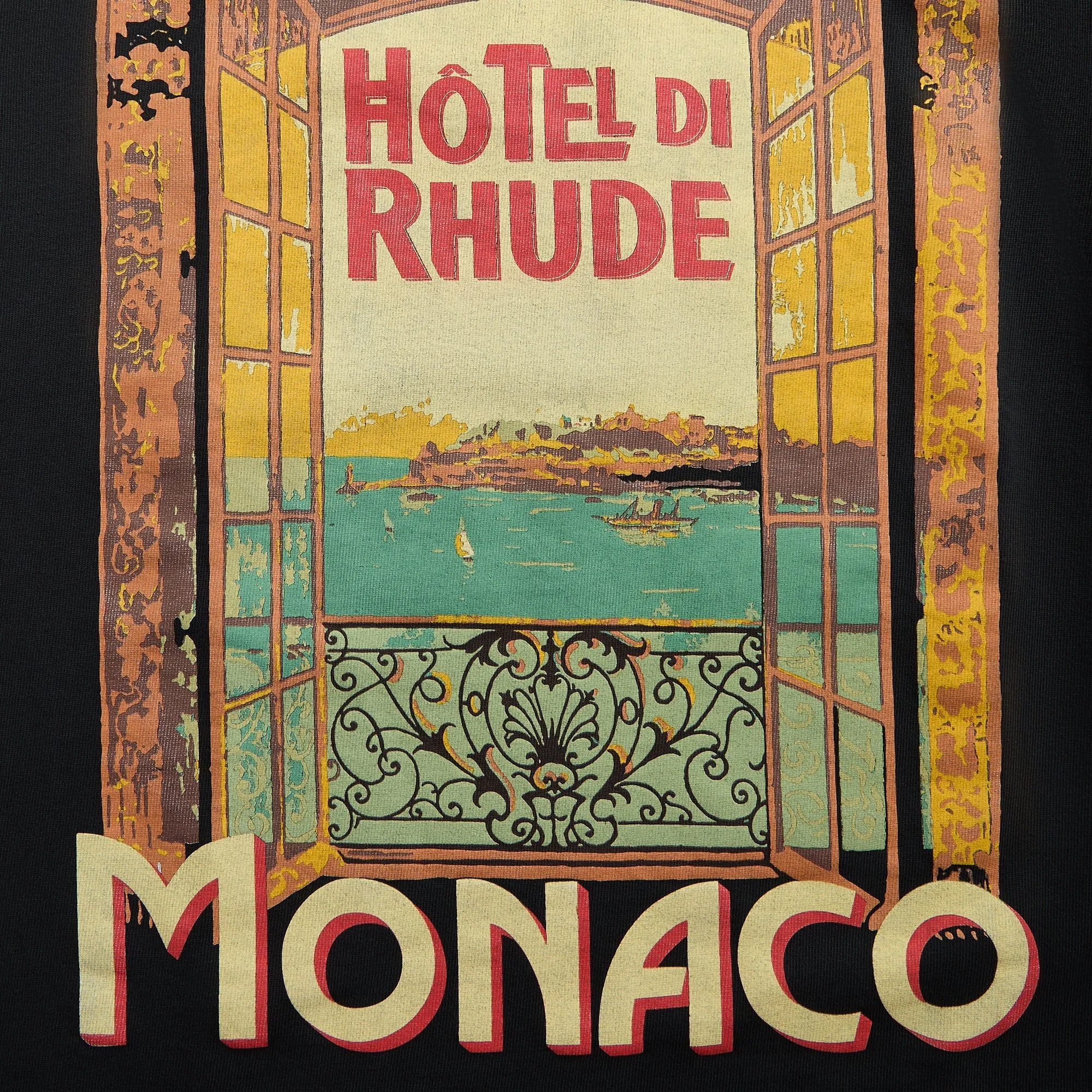 Rhude Hotel Di Monaco Tee - Vintage Black sold by Kith product image thumbnail 3