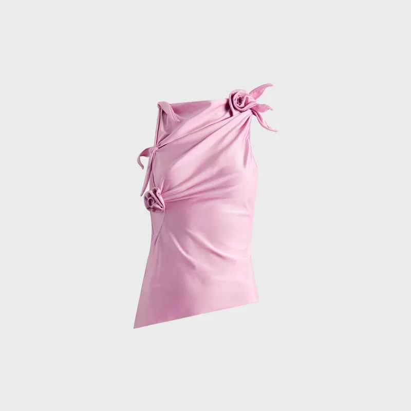 Coperni Asymmetric Flower Top - Pink sold by Kith