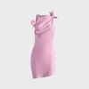 Coperni Asymmetric Flower Mini Dress - Pink sold by Kith