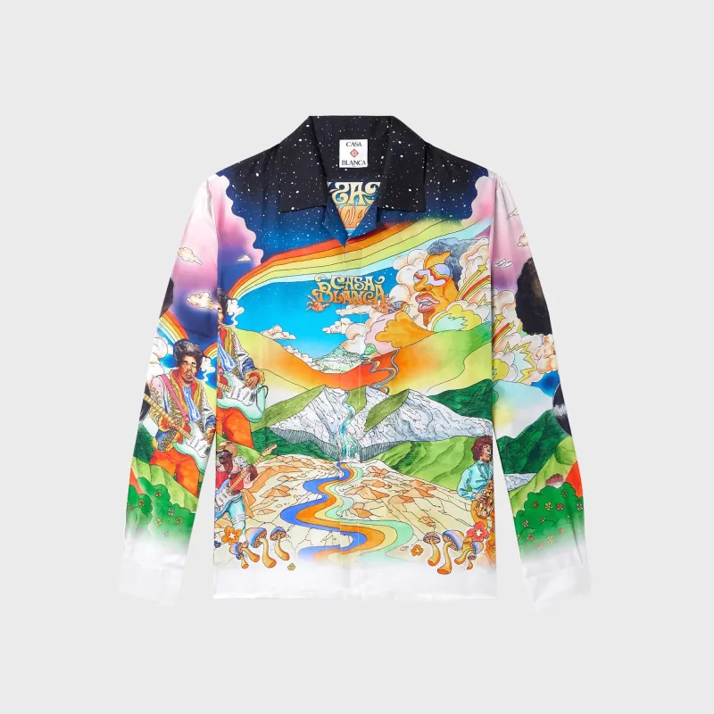 Casablanca Long Sleeve Cuban Collar Shirt - La Musique sold by Kith