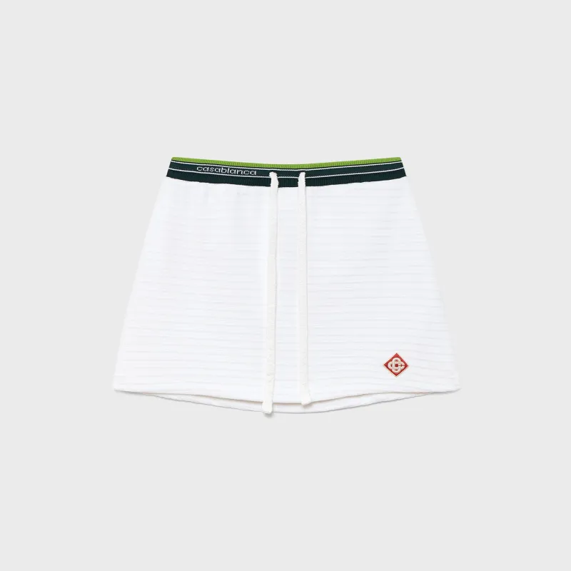 Casablanca Hippie Tennis Skirt - White sold by Kith