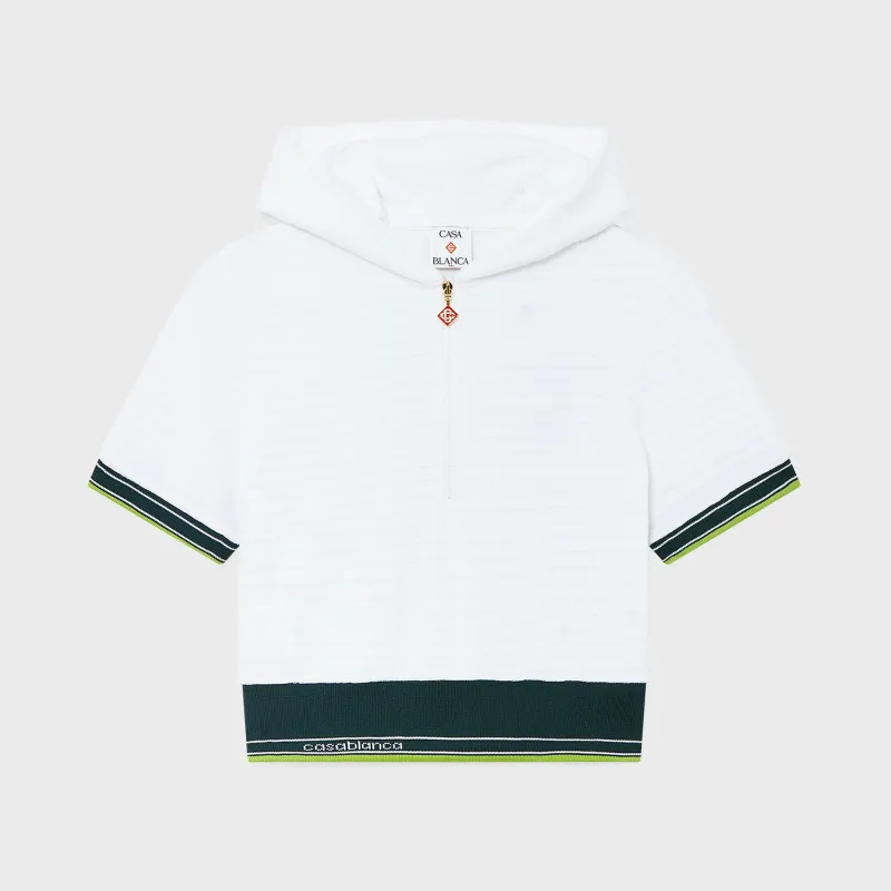 Casablanca Hippie Tennis Hood Top - White made by Casablanca