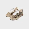 Mihara Yasuhiro Herbie Original Sole Printed Python Leather Low Top Sneaker - Natural sold by Kith