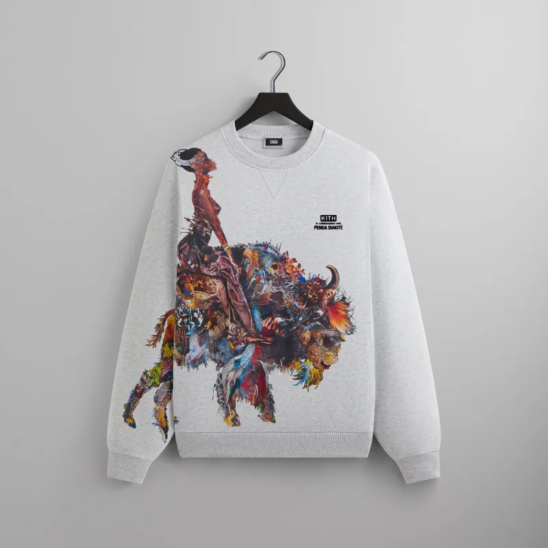Kith for Penda Diakité Artist Nelson Crewneck - Light Heather Grey sold by Kith