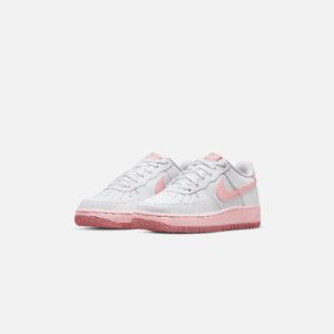 Nike Grade-School Force 1 - White / Pink Foam / Elemental Pink sold by Kith