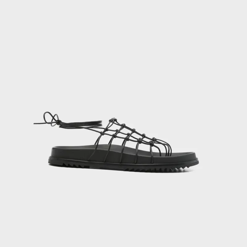 Rick Owens Web Granola Sandali - Pelle Black sold by Kith