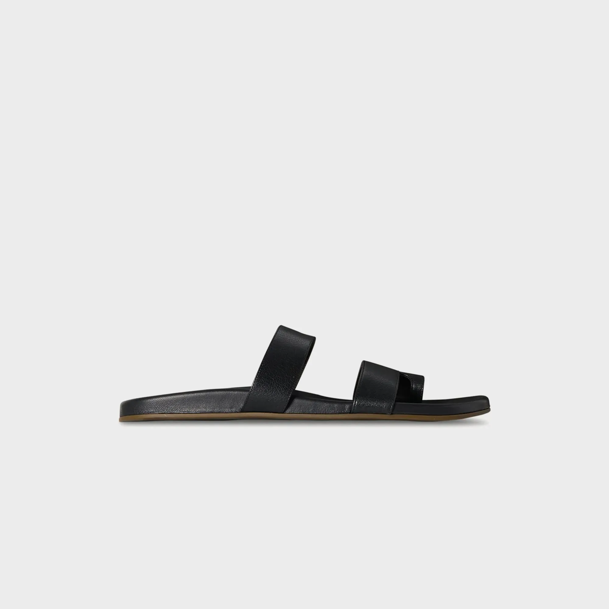 The Row Hugh Sandal Grainy Calfskin - Black sold by Kith