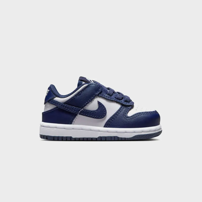 Nike TD Dunk Low - White / Midnight Navy / White sold by Kith