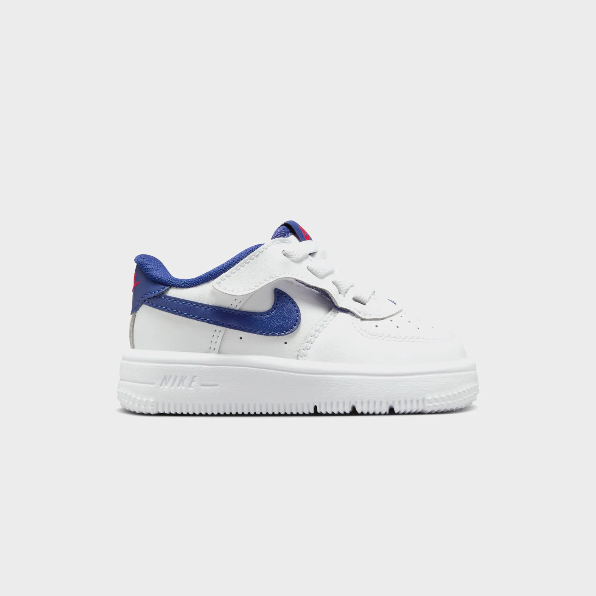 Nike TD Force 1 Low Easyon - White / Deep Royal Blue / University Red sold by Kith