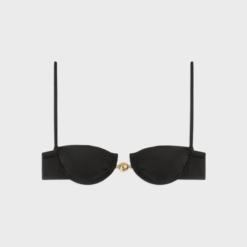 Reina Olga Hammond Bikini Top - Black Lurex sold by Kith