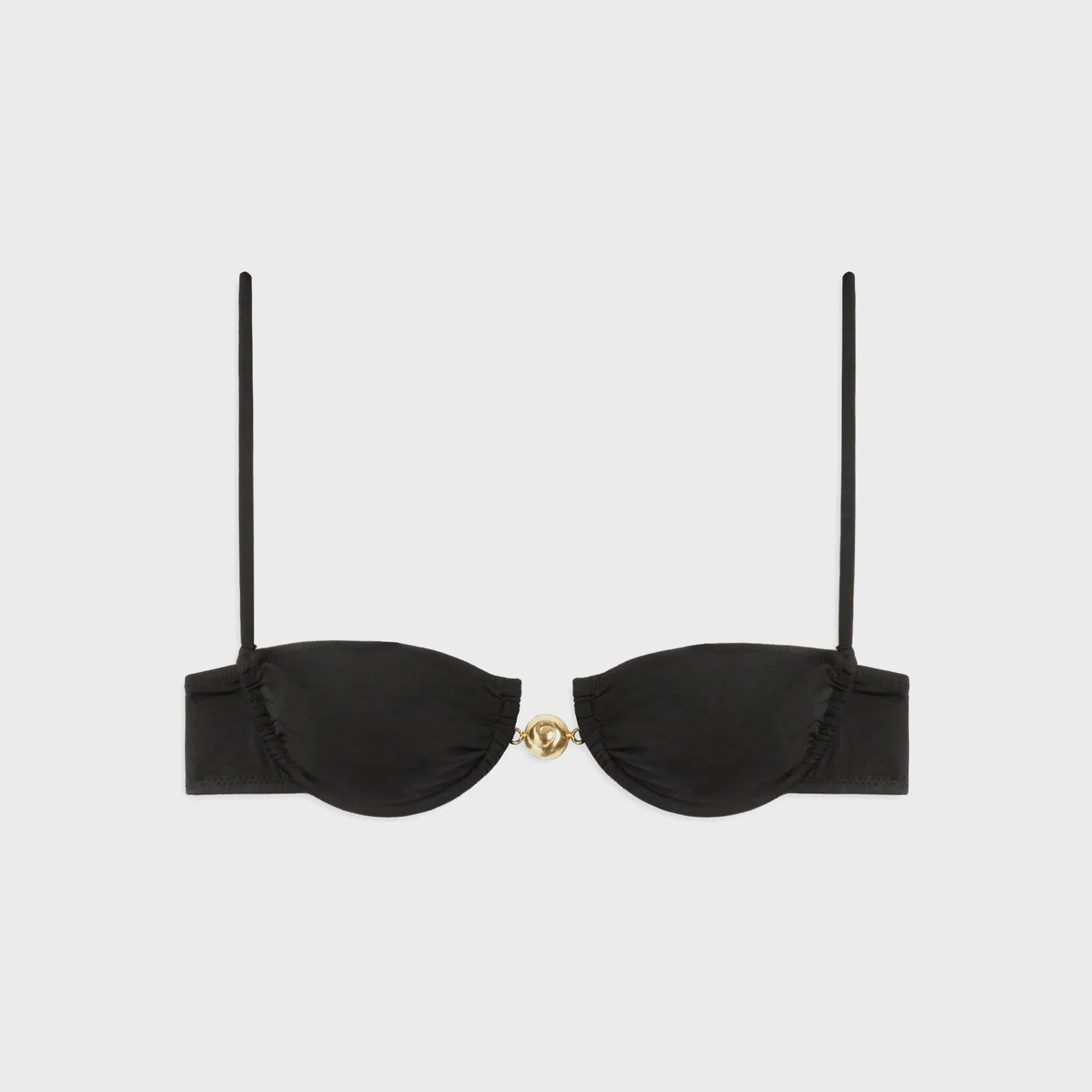 Reina Olga Hammond Bikini Top - Black Lurex sold by Kith