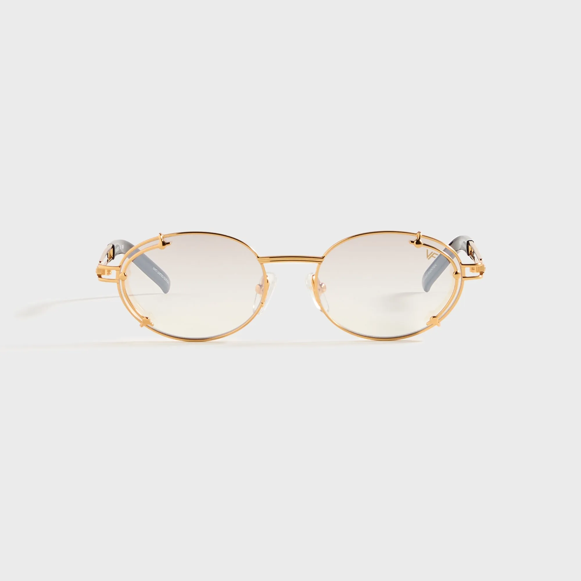 Vintage Frames Knowledge 24KT - Yellow Gold / Brown Smoke Gradient sold by Kith