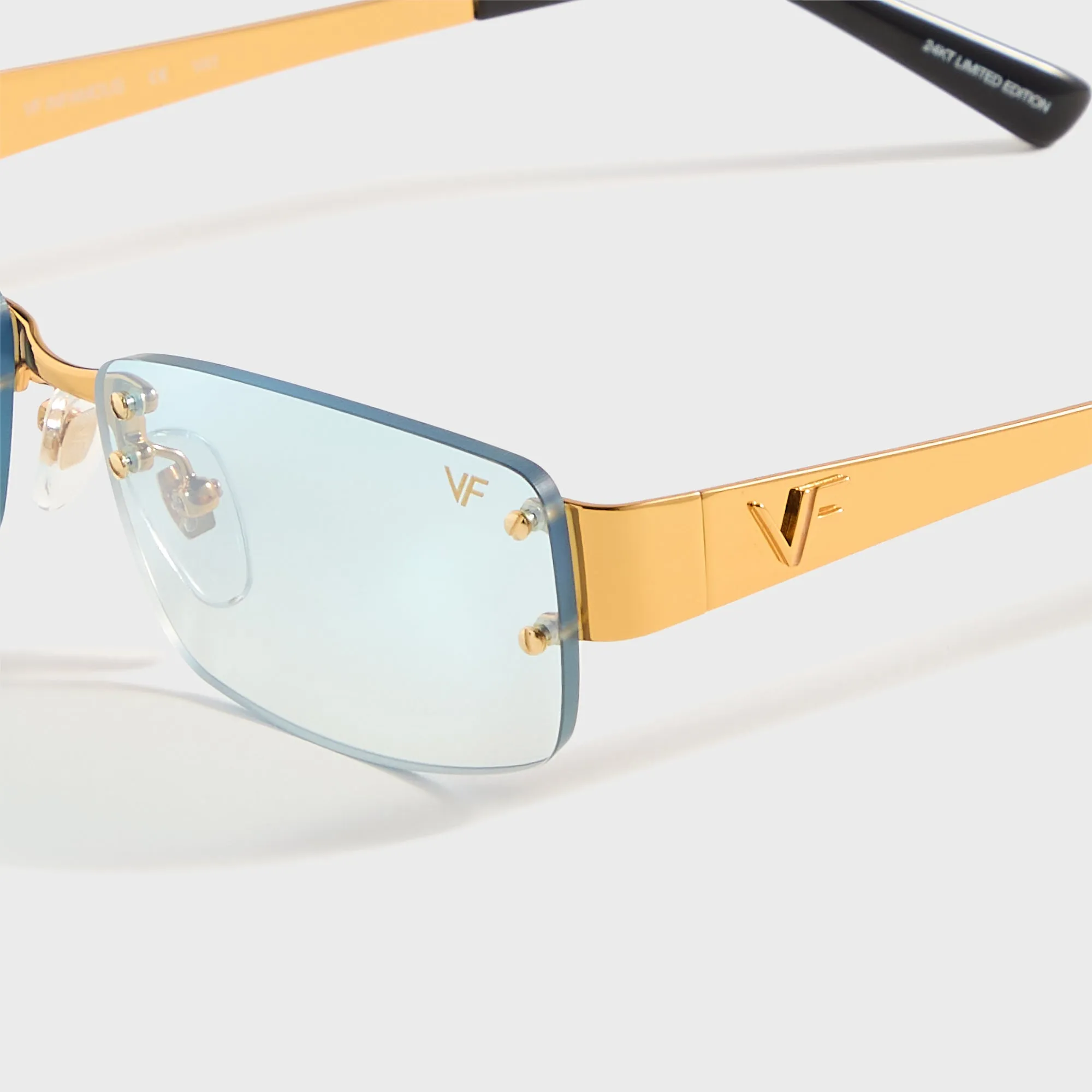 Vintage Frames Infamous Rimless Drill Mount 24KT - Gold / Tiffany Blue sold by Kith product image thumbnail 3