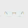 Vintage Frames Infamous Rimless Drill Mount 24KT - Gold / Tiffany Blue sold by Kith