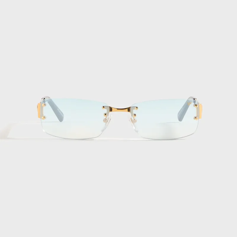 Vintage Frames Infamous Rimless Drill Mount 24KT - Gold / Tiffany Blue sold by Kith