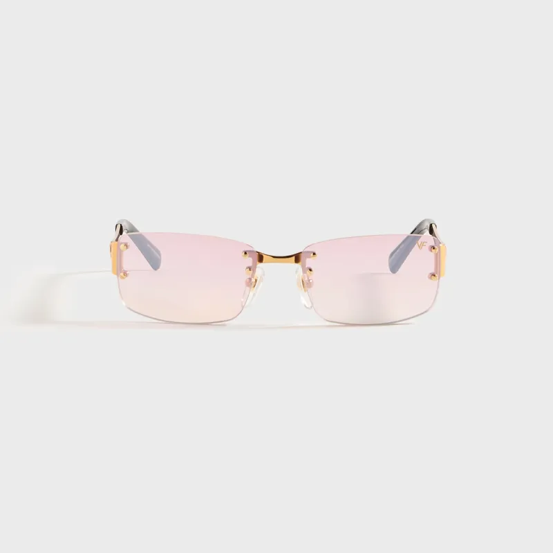 Vintage Frames Infamous Rimless Drill Mount 24KT - Gold / Nickel Pink sold by Kith