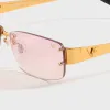 Vintage Frames Infamous Rimless Drill Mount 24KT - Gold / Nickel Pink sold by Kith