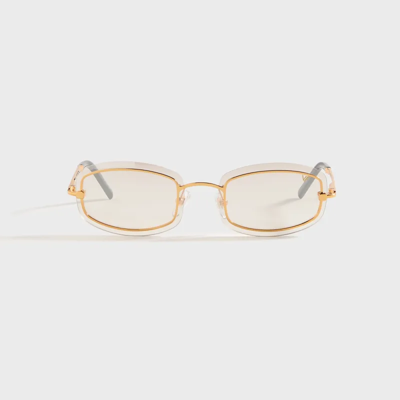 Vintage Frames Genius Rimless 24KT - Yellow Gold / Brown Smoke sold by Kith