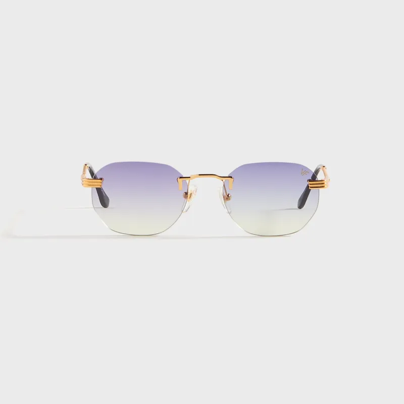 Vintage Frames Detroit Player Rimless Drill Mount 24KT - Gold Grape / Yellow Gradient sold by Kith
