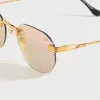 Vintage Frames Detroit Player Rimless Drill Mount 24KT - Gold / Smoke Solid Flash Red sold by Kith
