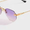 Vintage Frames Detroit Player Rimless Drill Mount 24KT - Gold / Purple Gradient sold by Kith