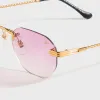 Vintage Frames Detroit Player Rimless Drill Mount 24KT - Gold / Gumdrop Gradient sold by Kith
